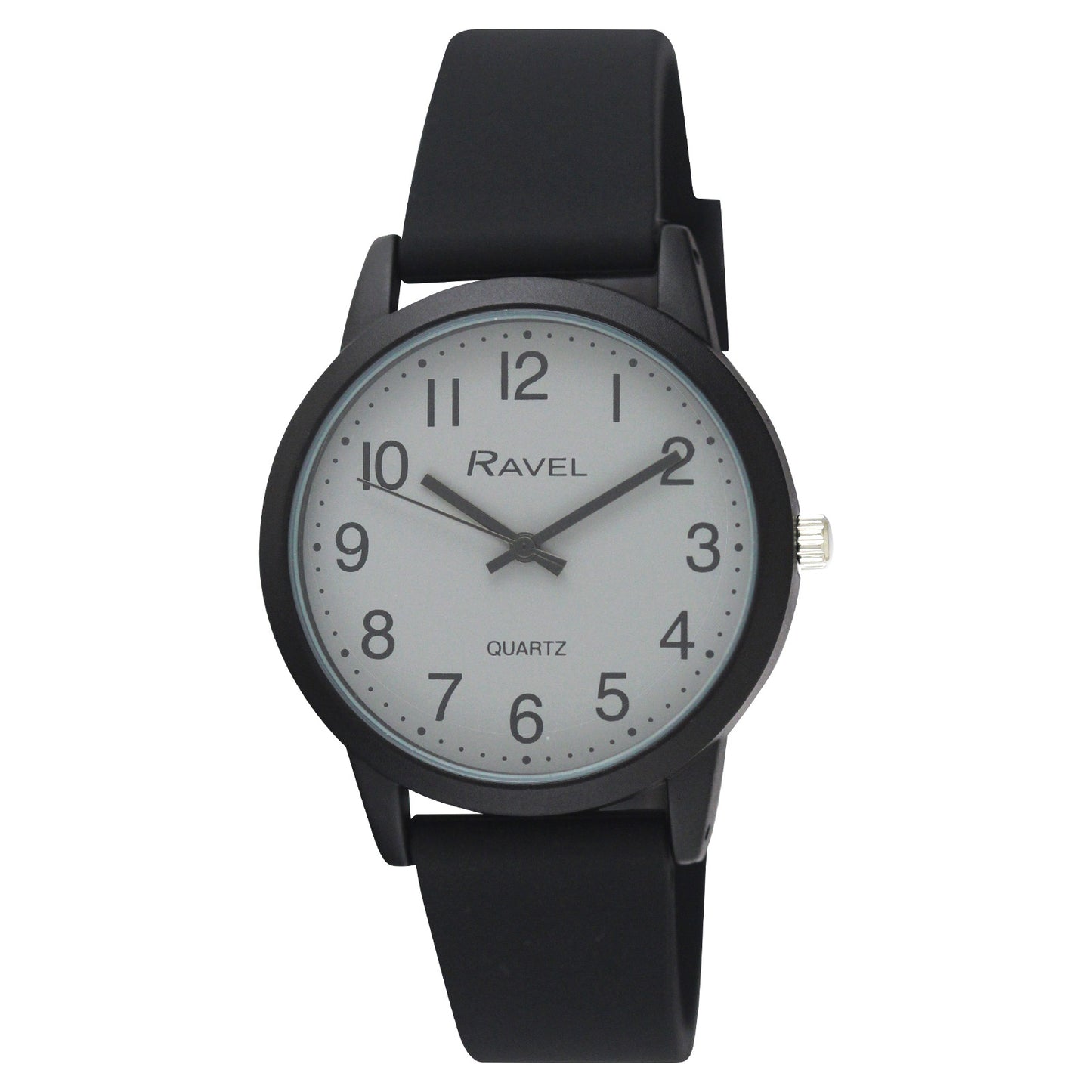 Ravel - Men's Silicone Watch - Black/Grey
