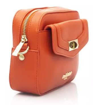BALDININI TREND Elegant Red Shoulder Bag with Golden Accents