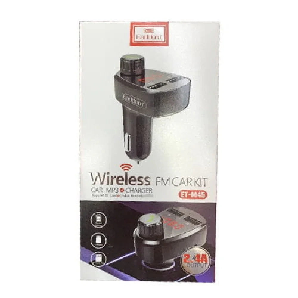 Earldom ET-M45 Wireless FM Charger Car Kit (Black)