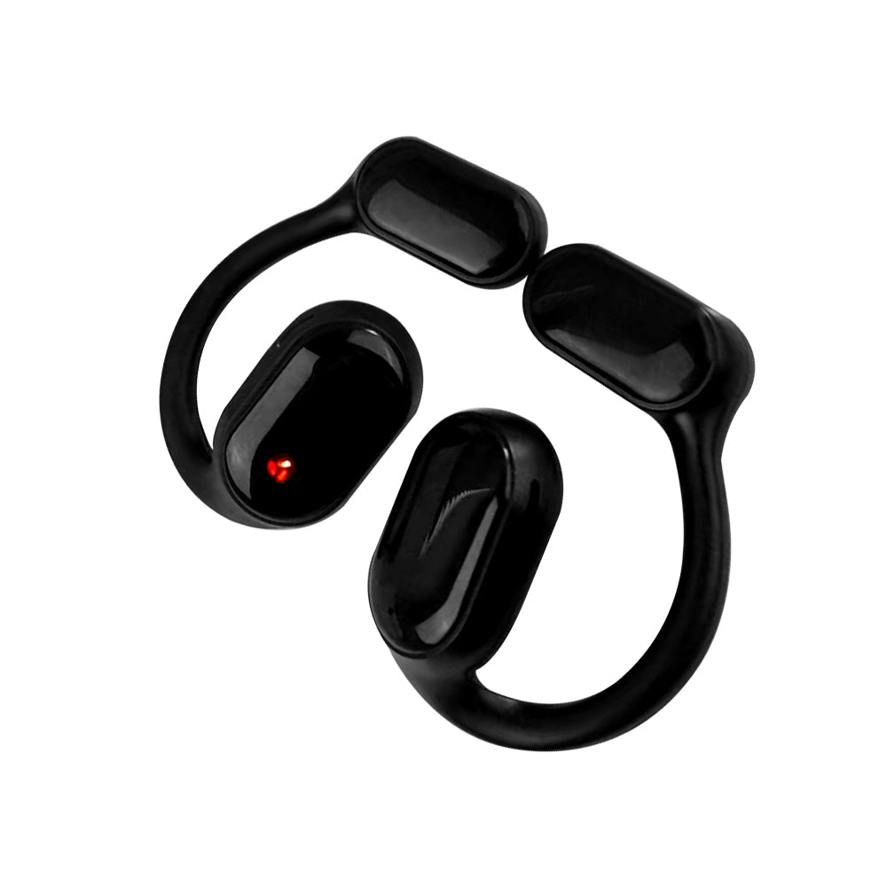Bluetooth Bone Conduction Headphones Wireless Earbuds Outdoor Sport Headset - Black