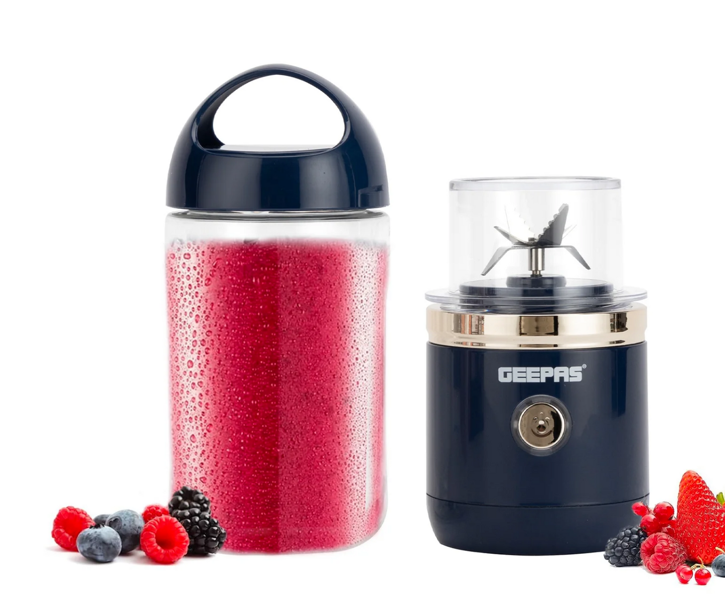 Geepas Rechargeable Portable Blender Black 420ml