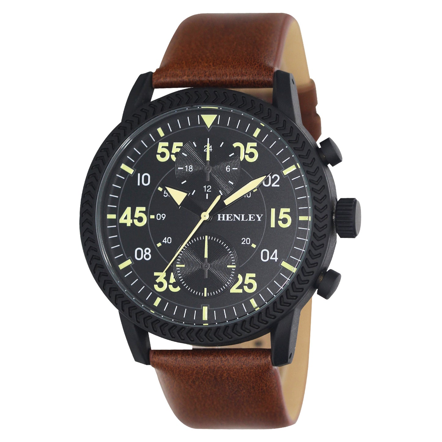 Henley Matt Black Textured Sports Watch