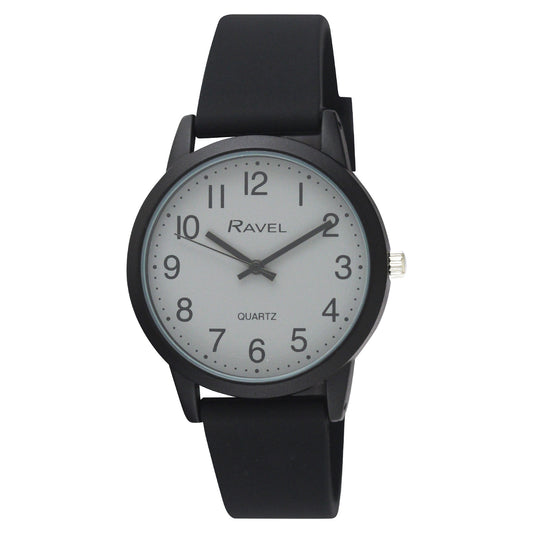 Ravel - Men's Silicone Watch - Black/Grey