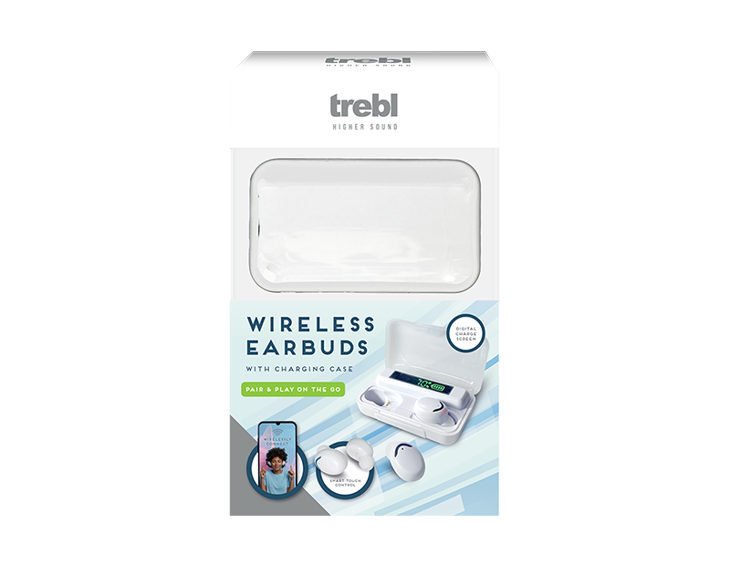 Wireless Earbuds with Smart Touch Control & Charging Case