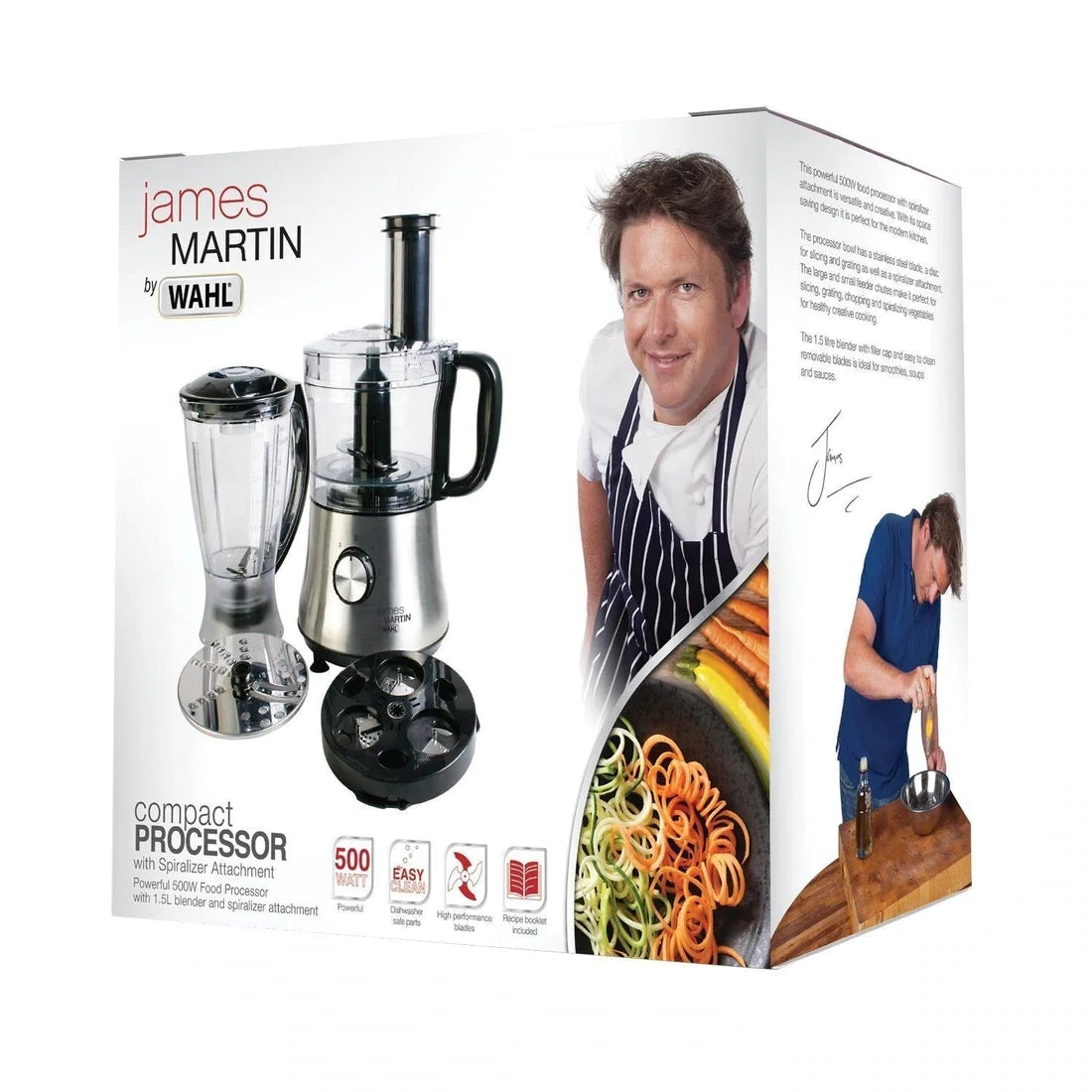 James Martin Compact Processor, Mixer with Spiralizer