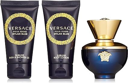 Versace Dylan Blue Pour Femme Eau de Parfum 50ml Set (Contains 50ml EDP, 50ml Body Lotion, 50ml Shower Gel)