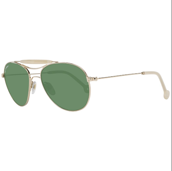 HALLY & SON Gold Unisex Sunglasses