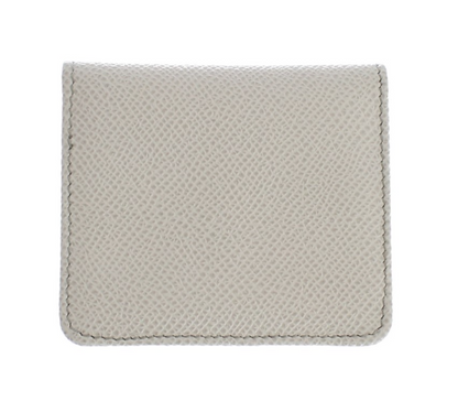 DOLCE & GABBANA White Dauphine Leather Case Wallet