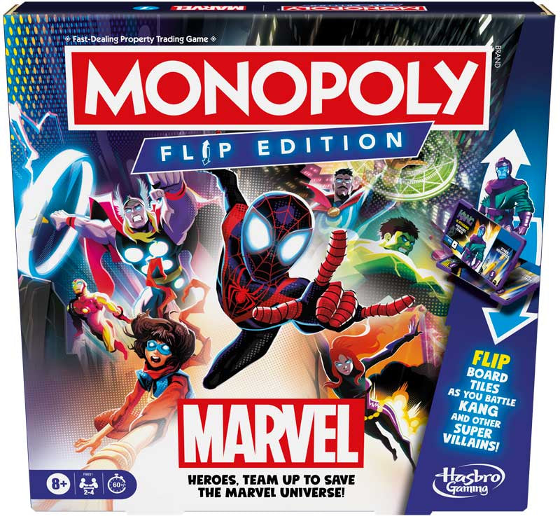 Monopoly Flip Edition: Marvel Board Game