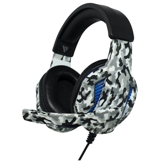 Vybe VYCH01 Camo Wired Gaming Headset with LED Lights - Artic Grey