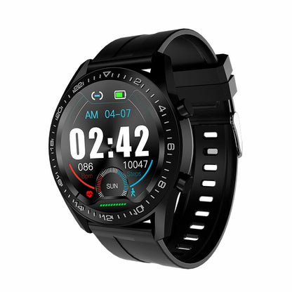 i12 Round Bluetooth IP67 Call Smart Watch Fitness Tracker Health Check - Black