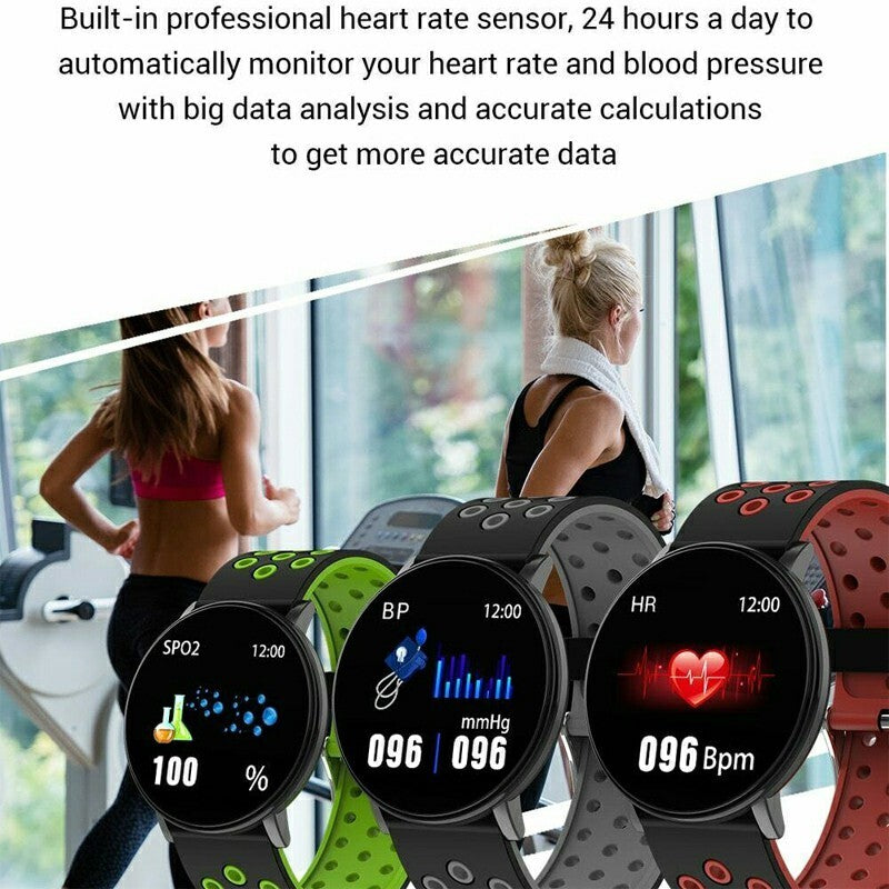119plus Bluetooth Smart Watch Heart Rate Tracker Fitness Smartwatch - Green