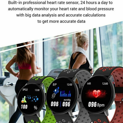 119plus Bluetooth Smart Watch Heart Rate Tracker Fitness Smartwatch - Green