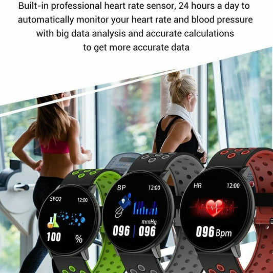 119plus Bluetooth Smart Watch Heart Rate Tracker Fitness Smartwatch - Green