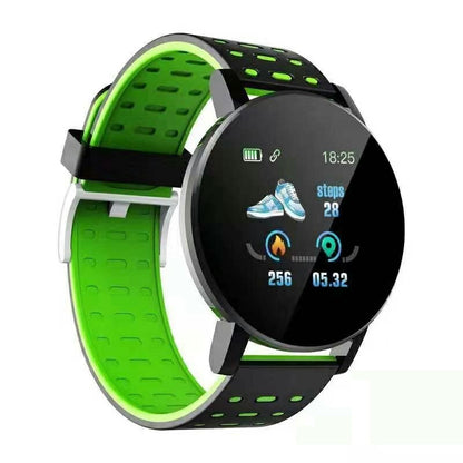 119plus Bluetooth Smart Watch Heart Rate Tracker Fitness Smartwatch - Green