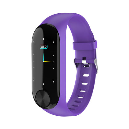 Y10 Sport Waterproof Smart Bracelet Blood Pressure Heart Rate Measurement Fitness Tracker Pedometer - Purple