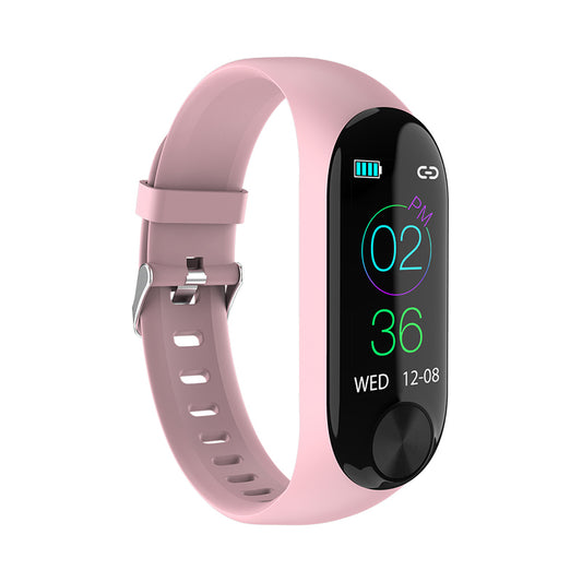 Y10 Sport Waterproof Smart Bracelet Blood Pressure Heart Rate Measurement Fitness Tracker Pedometer - Pink