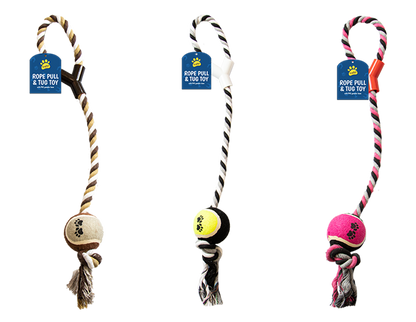Rope Dog Tugger Toy With Ball