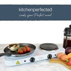 Kitchen Perfected Electric Hotplate Double E4202WH White