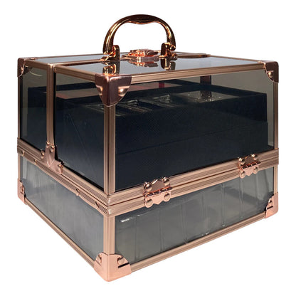 Technic Black & Rose Gold Filled Beauty Case
