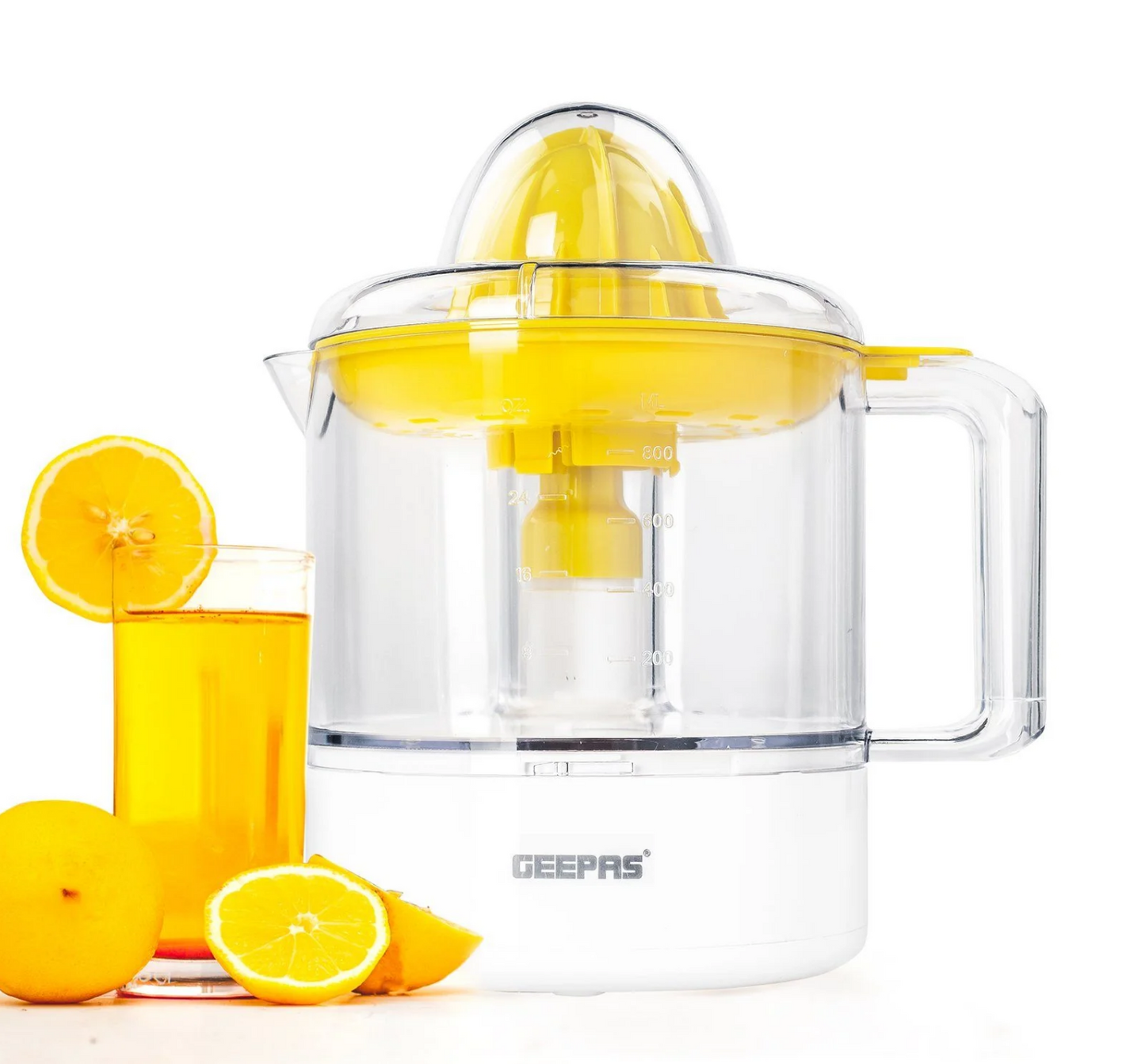 Geepas Bi-Directional Clear-View Electric Citrus Juicer 1L