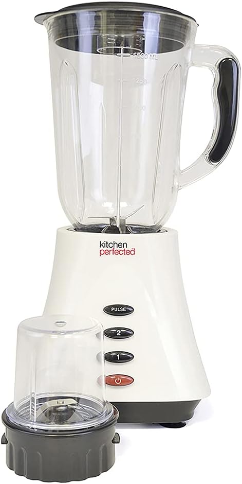 Kitchen Perfected Table Blender with Mill, 1.5 Litre, 400 W, Ivory White E5012WI
