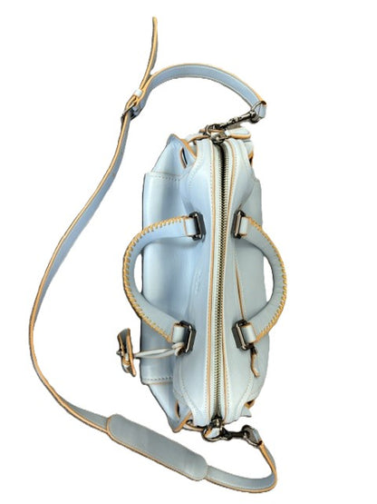 Coach MEDIUM 37212 Ace Cornflower Blue Leather Satchel W/Whipstitch Detail