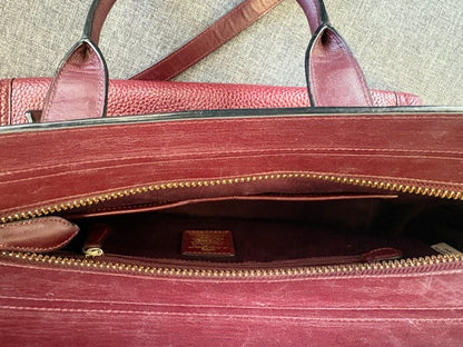 Vintage Coach Burgundy Leather Satchel – Classic Legacy Style