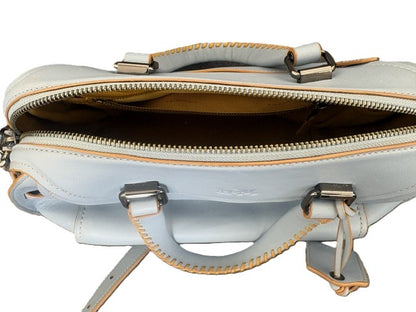 Coach MEDIUM 37212 Ace Cornflower Blue Leather Satchel W/Whipstitch Detail